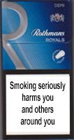 Rothmans Demi Royals Silver Cigarettes pack