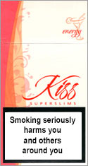 Kiss Super Slims Energy 100's Cigarettes pack