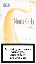 Monte Carlo Super Slims Silk 100`s Cigarettes pack