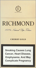 Richmond Cherry Gold Super Slims 100s Cigarettes pack