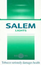 Salem Green (Lights) Menthol Cigarettes pack