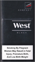 West Black Compact Cigarettes pack