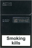 West Black Fusion Cigarettes pack