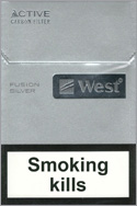 West Fusion Silver Cigarettes pack