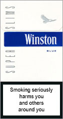 Winston Super Slims Blue 100`s Cigarettes pack